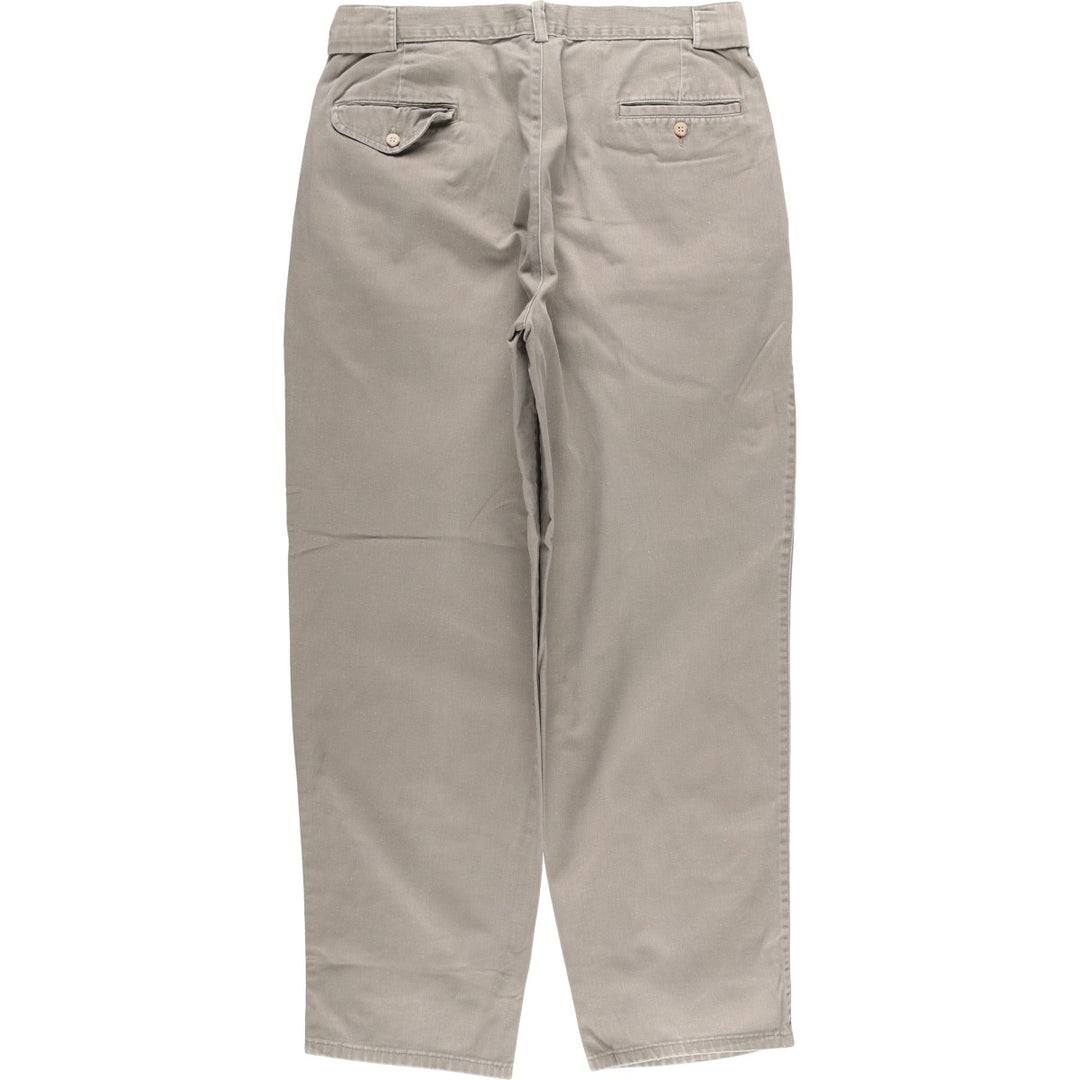 Vintage 90'S Ralph Lauren POLO by Ralph Lauren two-pleat chino pants, made in the USA, men's size W33. unclear Khaki type sage green Vintage Second Hand