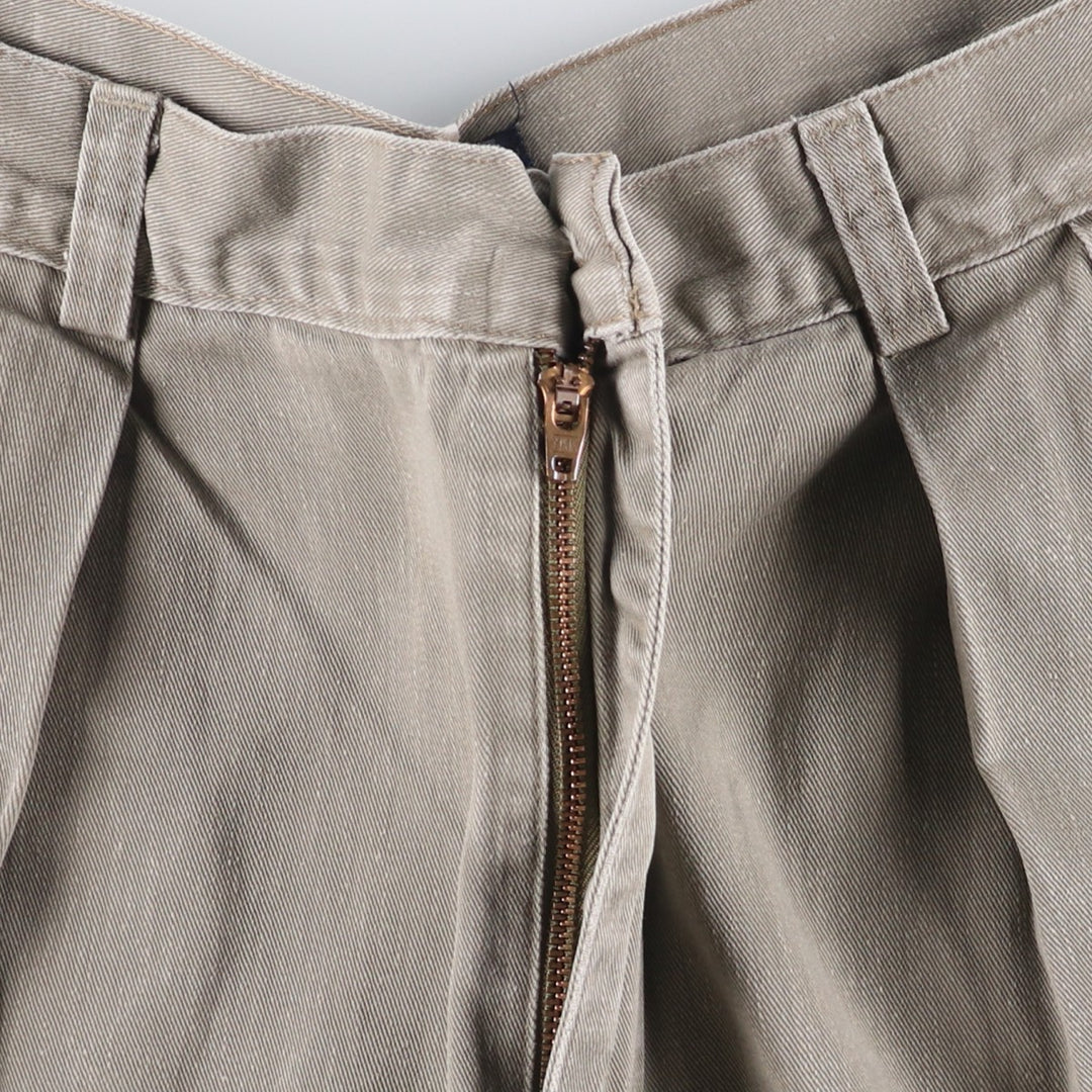 Vintage 90'S Ralph Lauren POLO by Ralph Lauren two-pleat chino pants, made in the USA, men's size W33. unclear Khaki type sage green Vintage Second Hand