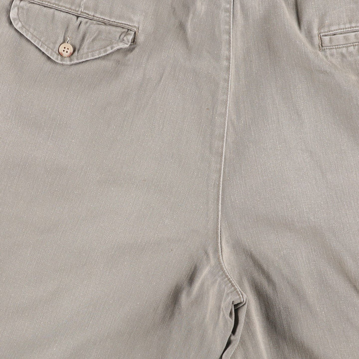 Vintage 90'S Ralph Lauren POLO by Ralph Lauren two-pleat chino pants, made in the USA, men's size W33. unclear Khaki type sage green Vintage Second Hand