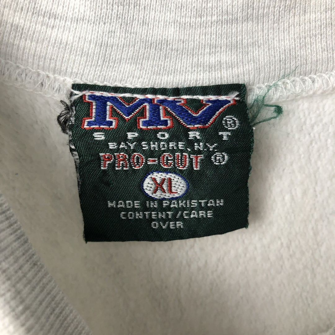 Vintage 90'S MV SPORT college sweatshirt, men's size XL cotton gray type Vintage Second Hand