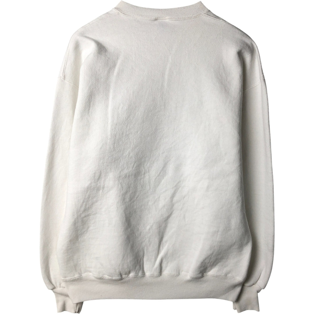 Vintage 80s-90'S Jerzees Super Sweats printed sweatshirt, made in the USA, size L, men's cotton white type Vintage Second Hand
