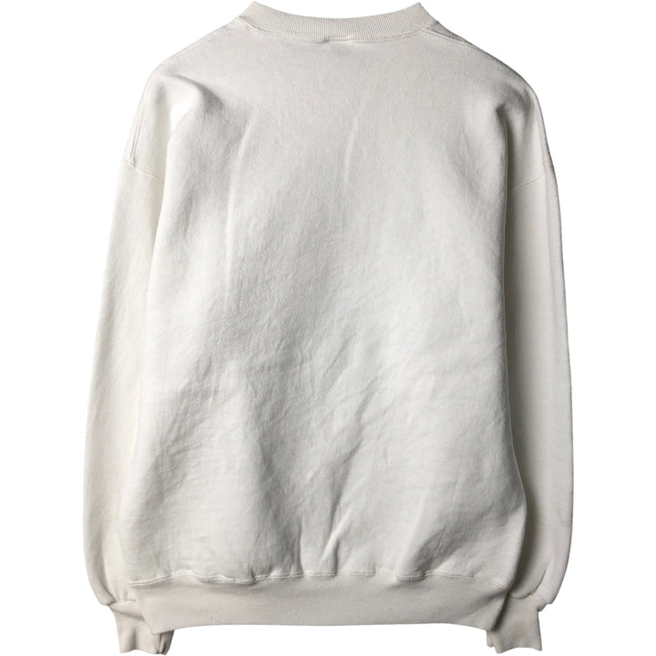 Vintage 80s-90'S Jerzees Super Sweats printed sweatshirt, made in the USA, size L, men's cotton white type Vintage Second Hand