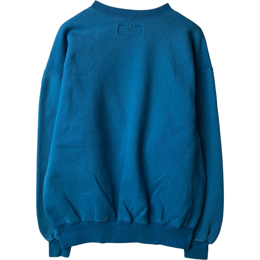 90'S Russell High Cotton College Sweatshirt, Made in USA, Men's Size XL, Vintage cotton Blue type light blue Vintage Second Hand