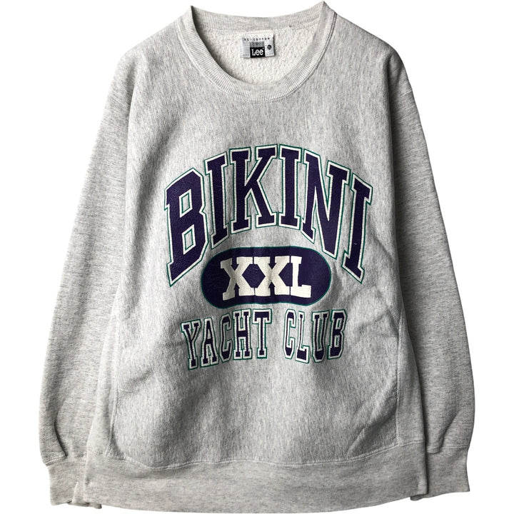Vintage 90'S Lee college sweatshirt, made in the USA, men's size XL cotton gray type Vintage Second Hand