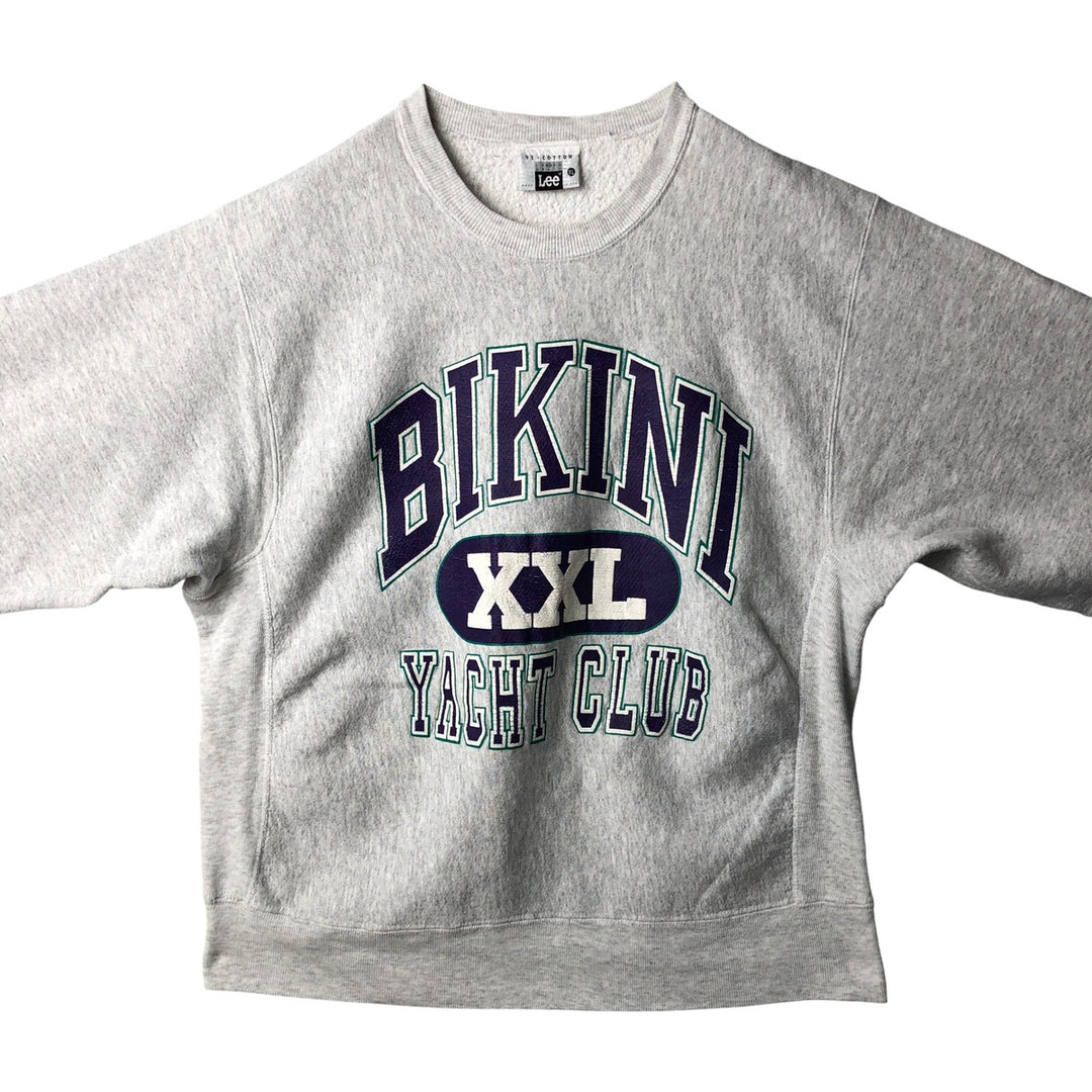 Vintage 90'S Lee college sweatshirt, made in the USA, men's size XL cotton gray type Vintage Second Hand