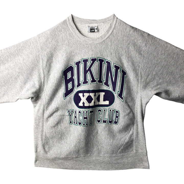 Vintage 90'S Lee college sweatshirt, made in the USA, men's size XL cotton gray type Vintage Second Hand