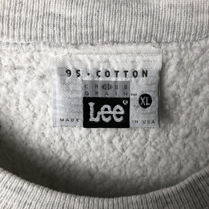 Vintage 90'S Lee college sweatshirt, made in the USA, men's size XL cotton gray type Vintage Second Hand