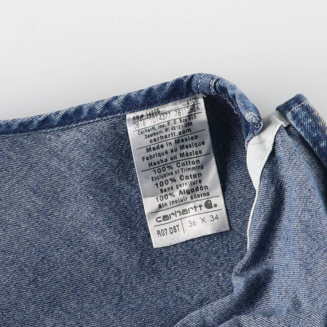 Carhartt denim overalls for men, equivalent to w36 cotton blue type Vintage Second Hand