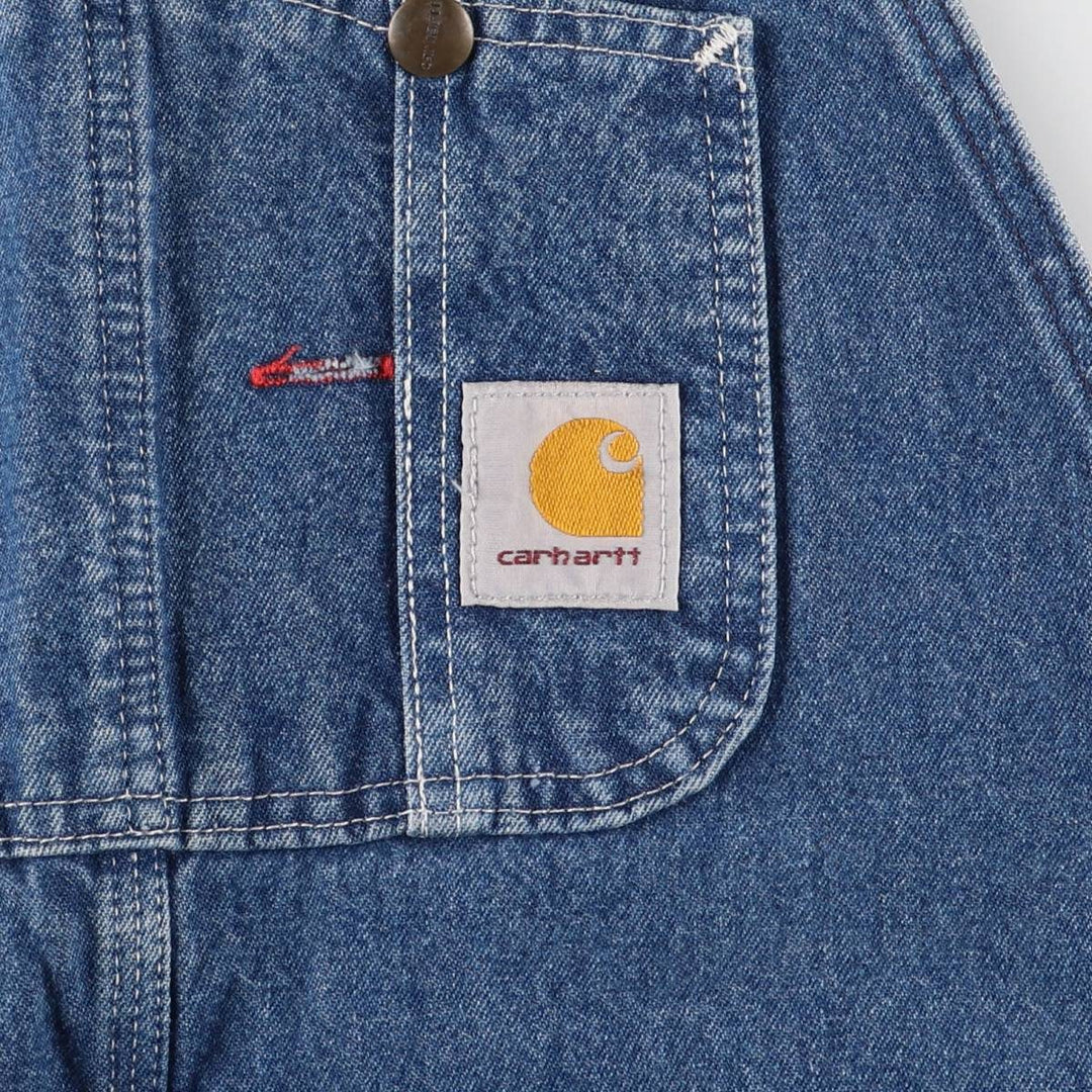 Carhartt denim overalls for men, equivalent to w36 cotton blue type Vintage Second Hand