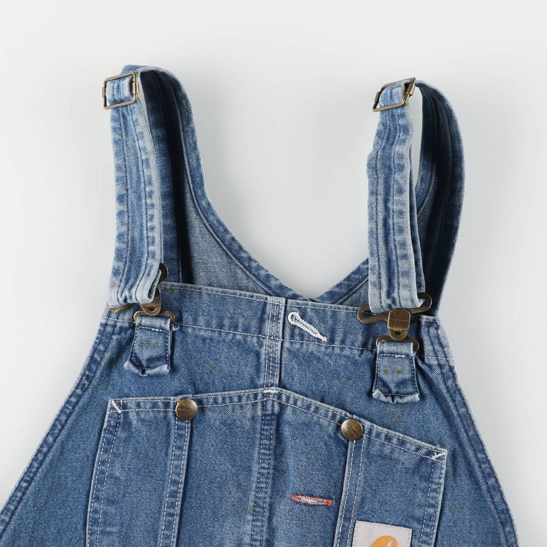 Carhartt denim overalls for men, equivalent to W38 cotton blue type Vintage Second Hand