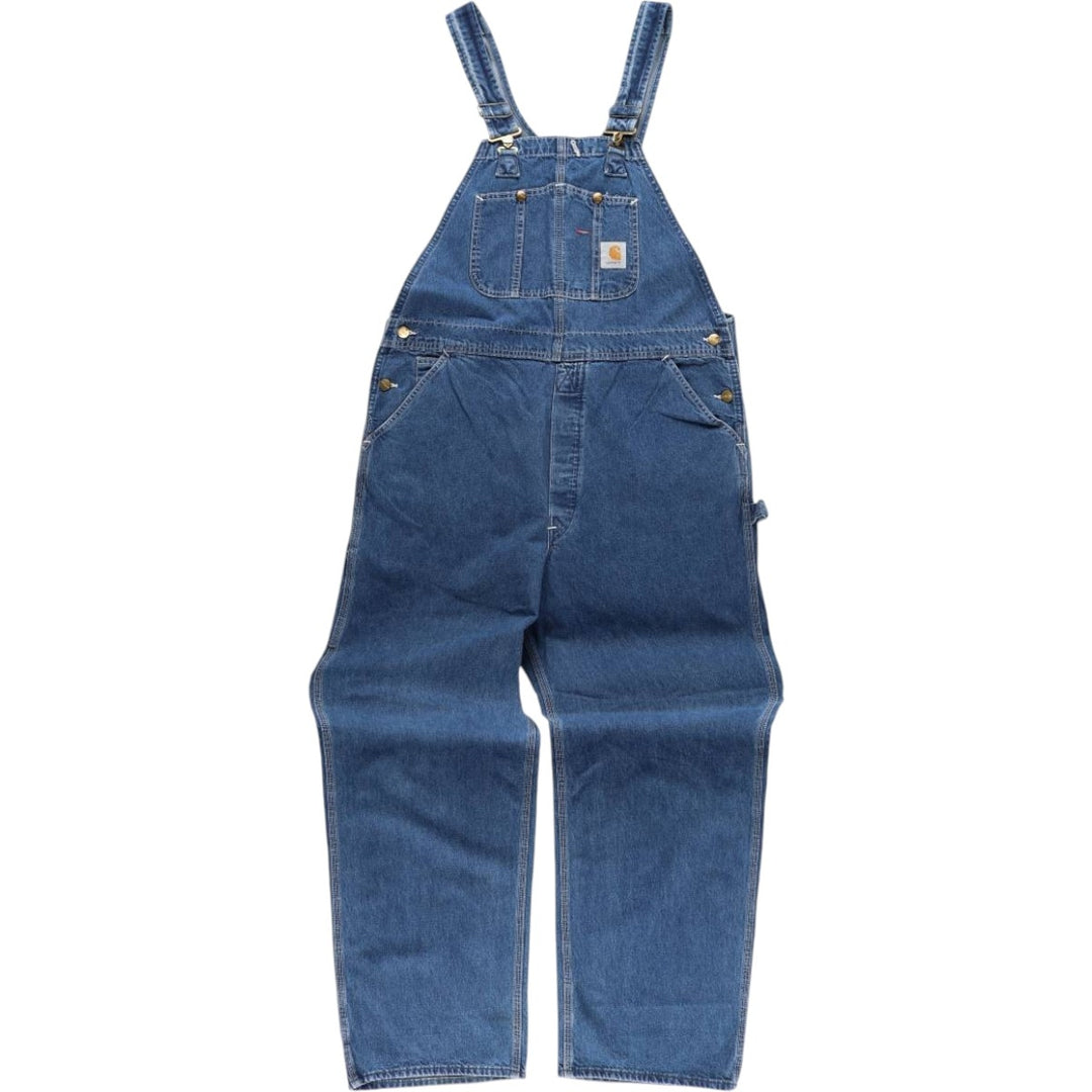 Vintage 80s-90'S Carhartt denim overalls, made in the USA, men's size W39. cotton blue type Vintage Second Hand