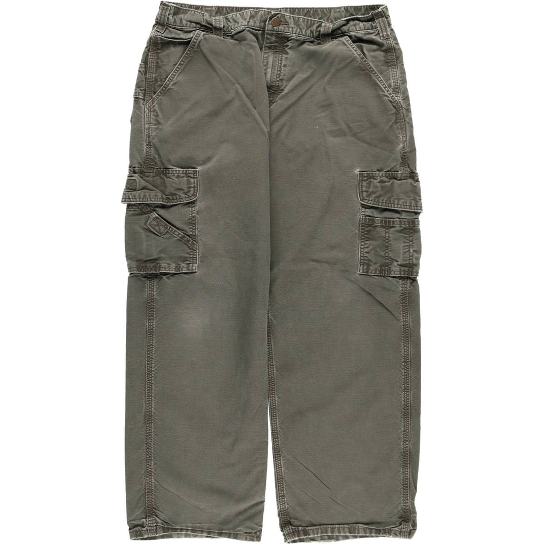 Carhartt Dungaree Fit Cargo Work Pants, Men's, Size 36 cotton Khaki type Vintage Second Hand