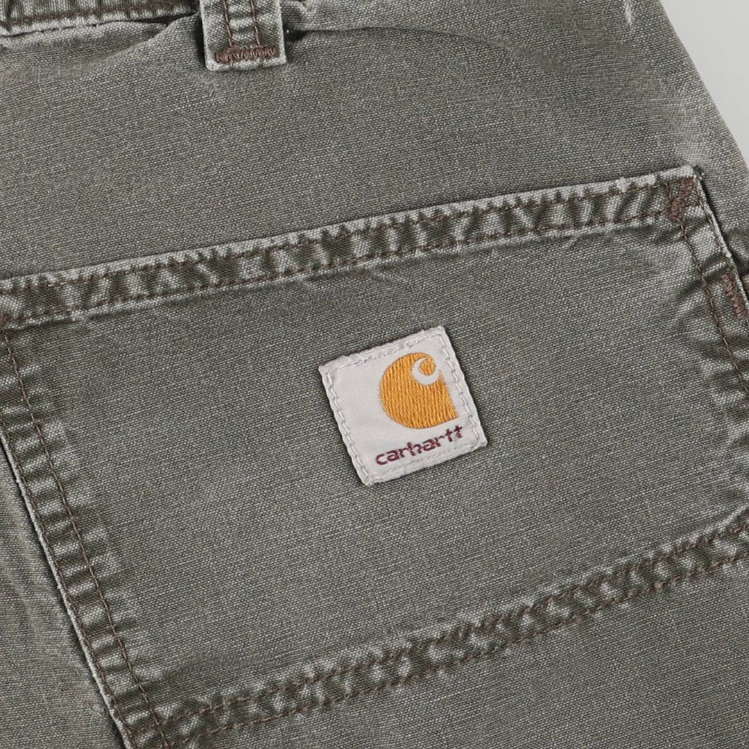 Carhartt Dungaree Fit Cargo Work Pants, Men's, Size 36 cotton Khaki type Vintage Second Hand
