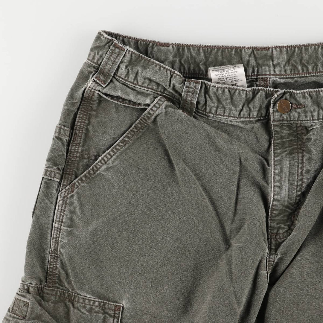 Carhartt Dungaree Fit Cargo Work Pants, Men's, Size 36 cotton Khaki type Vintage Second Hand