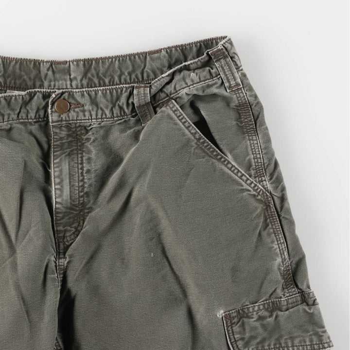 Carhartt Dungaree Fit Cargo Work Pants, Men's, Size 36 cotton Khaki type Vintage Second Hand