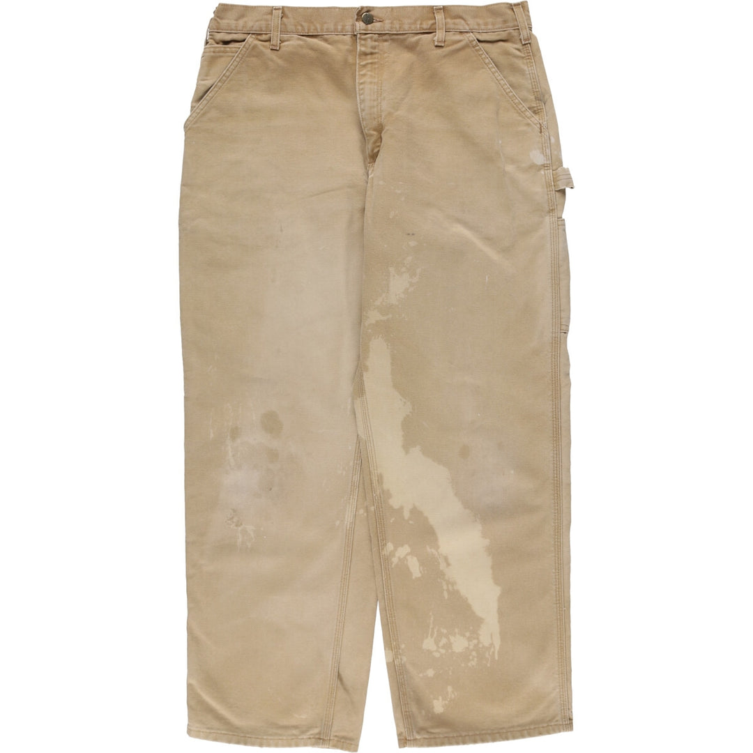 Carhartt Dungaree Fit Duck Painter Pants, Made in USA cotton Beige type Vintage Second Hand