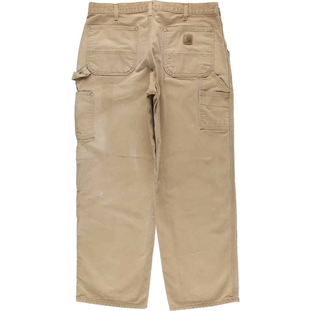 Carhartt Dungaree Fit Duck Painter Pants, Made in USA cotton Beige type Vintage Second Hand