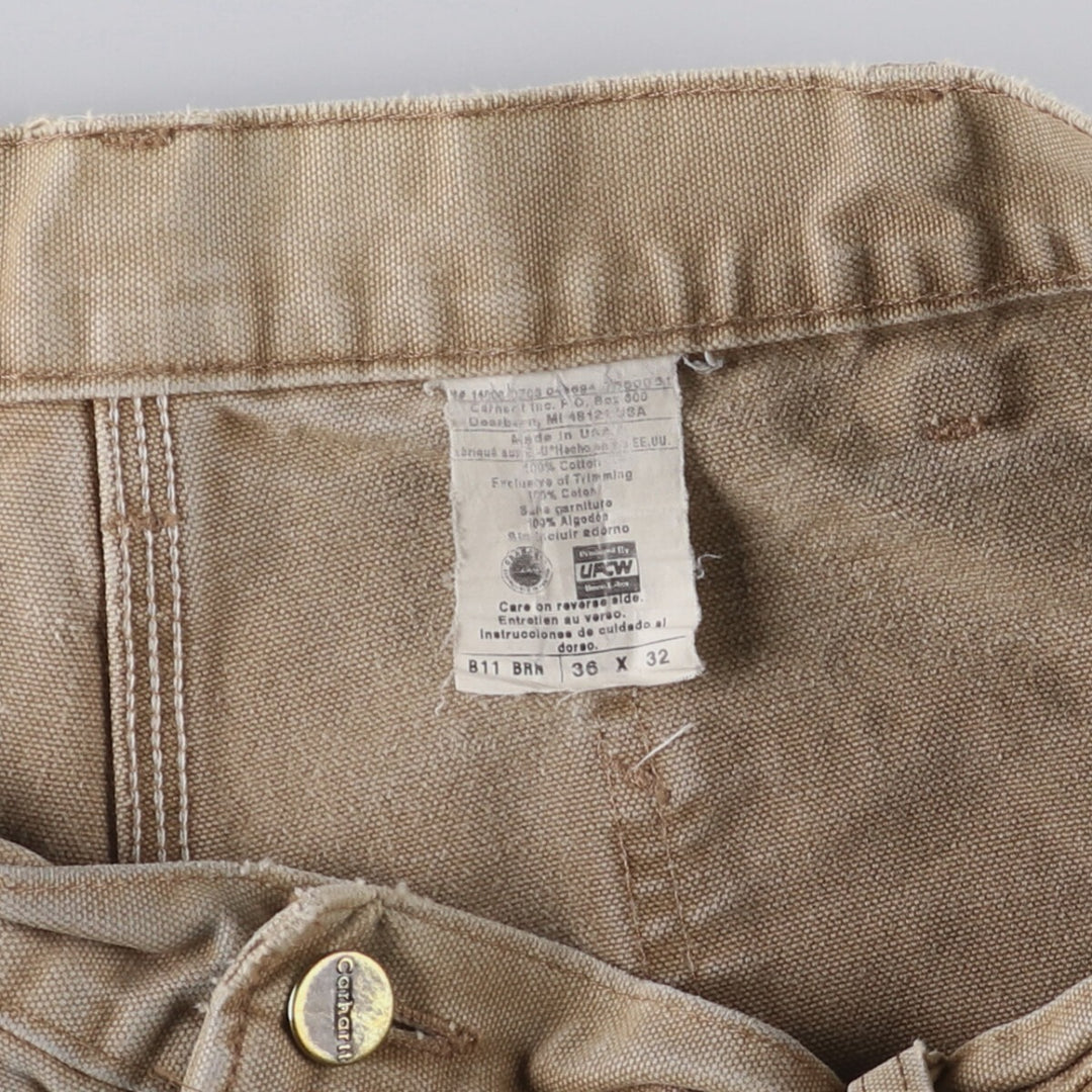 Vintage Carhartt Duck Painter Pants, Made in USA, Men's Size 36 (approx.) cotton Beige type Vintage Second Hand