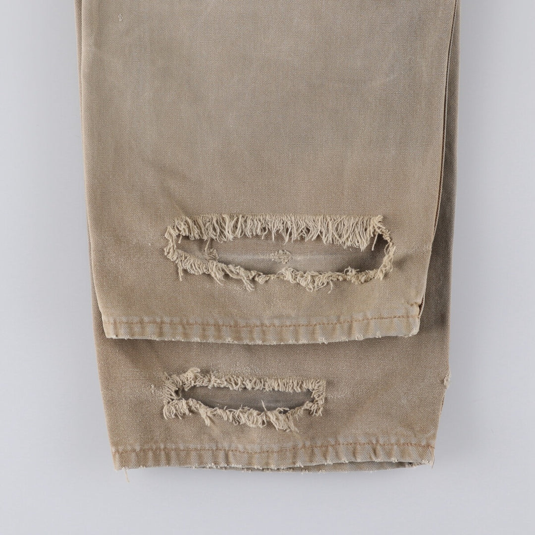 Vintage Carhartt Duck Painter Pants, Made in USA, Men's Size 36 (approx.) cotton Beige type Vintage Second Hand