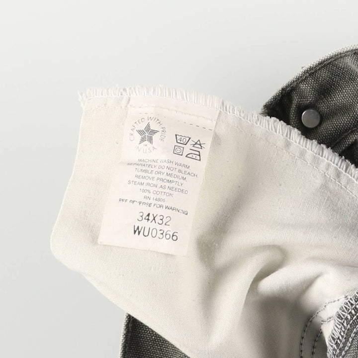 90'S Carhartt Duck Painter Pants, Made in USA, Men's, Size W35 cotton Khaki type Vintage Second Hand