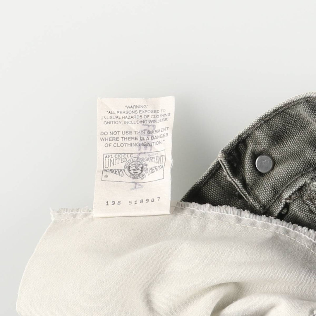 90'S Carhartt Duck Painter Pants, Made in USA, Men's, Size W35 cotton Khaki type Vintage Second Hand