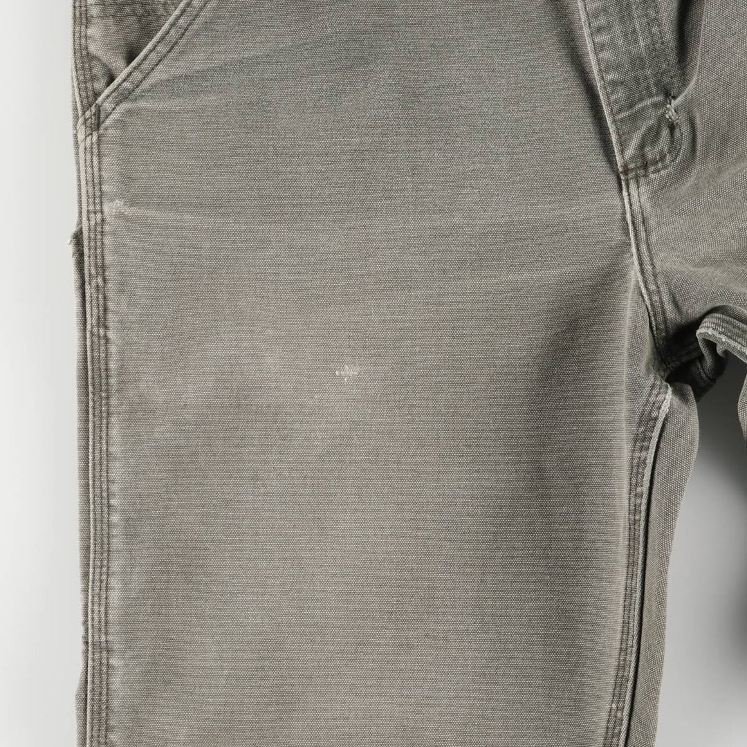 90'S Carhartt Duck Painter Pants, Made in USA, Men's, Size W35 cotton Khaki type Vintage Second Hand