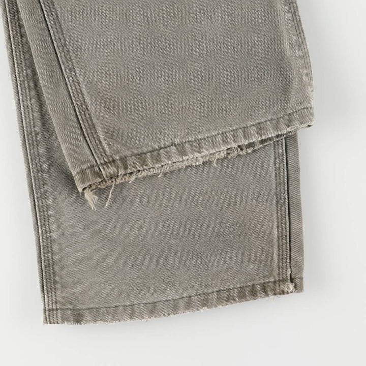 90'S Carhartt Duck Painter Pants, Made in USA, Men's, Size W35 cotton Khaki type Vintage Second Hand