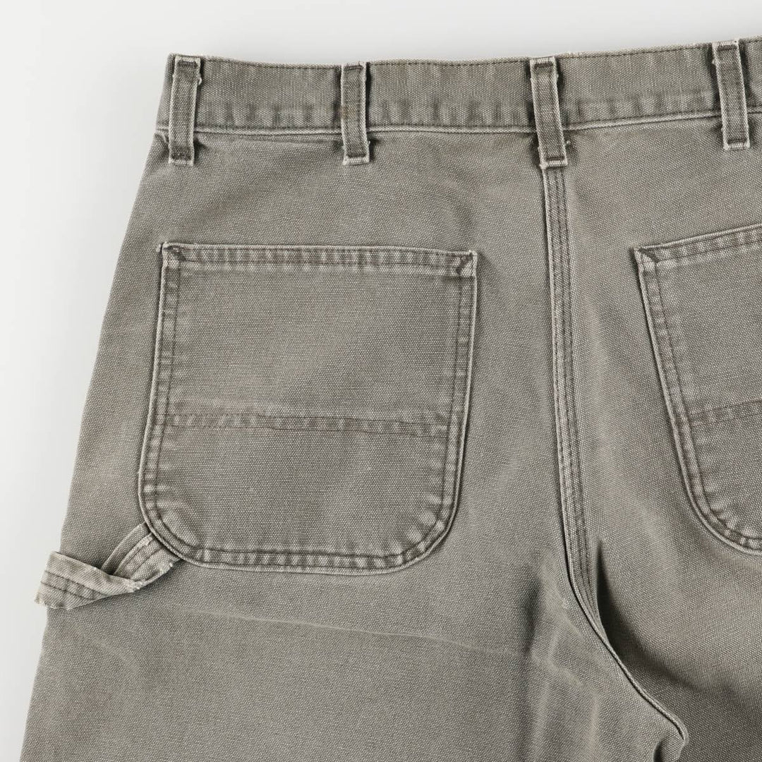 90'S Carhartt Duck Painter Pants, Made in USA, Men's, Size W35 cotton Khaki type Vintage Second Hand