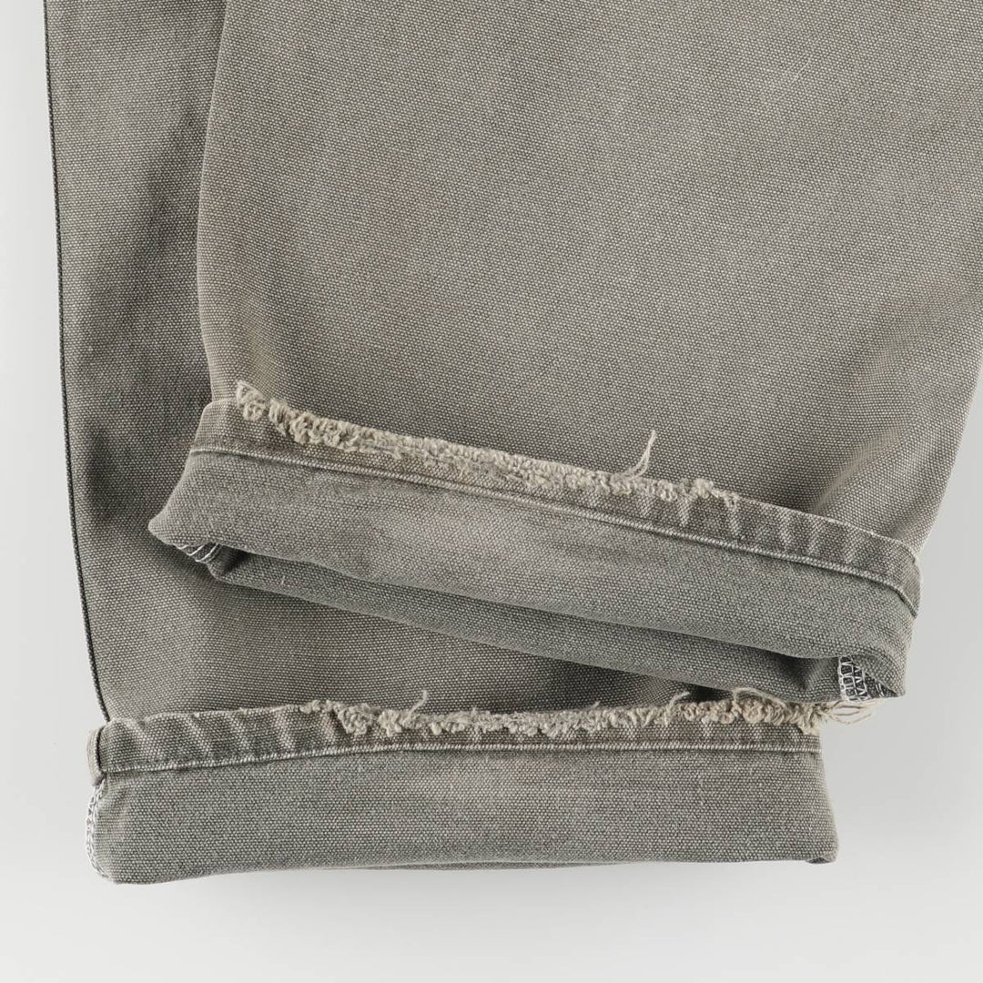 90'S Carhartt Duck Painter Pants, Made in USA, Men's, Size W35 cotton Khaki type Vintage Second Hand