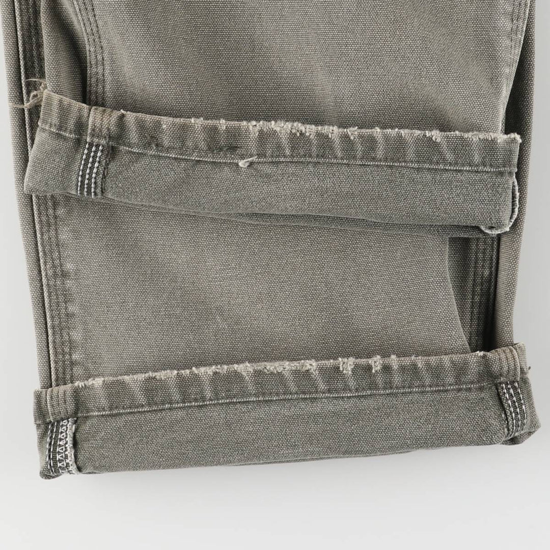 90'S Carhartt Duck Painter Pants, Made in USA, Men's, Size W35 cotton Khaki type Vintage Second Hand