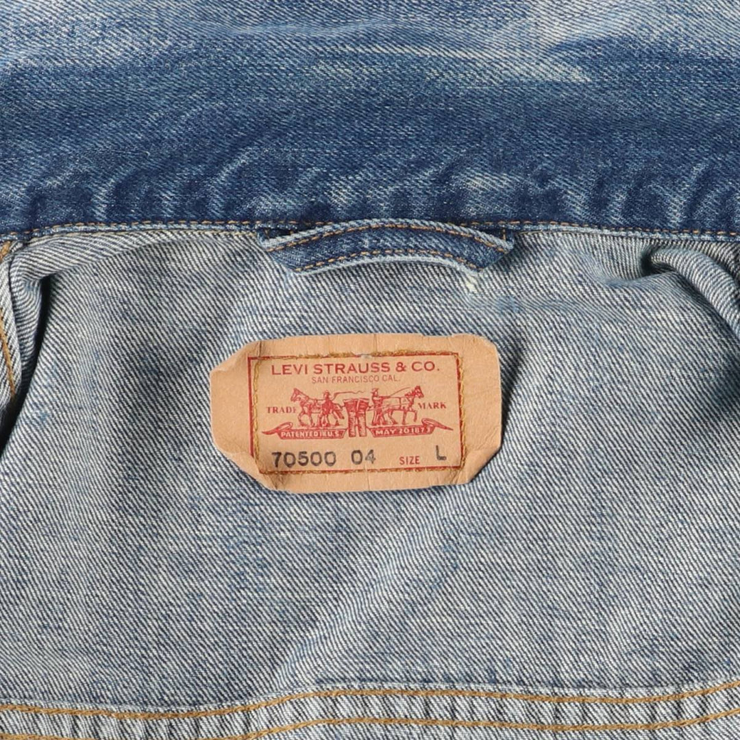 2000'S Levi's 70500-0471 Euro Model Denim Jacket, Men's Size L cotton blue type Vintage Second Hand