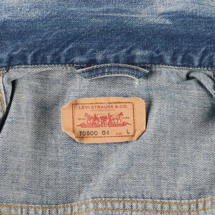 2000'S Levi's 70500-0471 Euro Model Denim Jacket, Men's Size L cotton blue type Vintage Second Hand