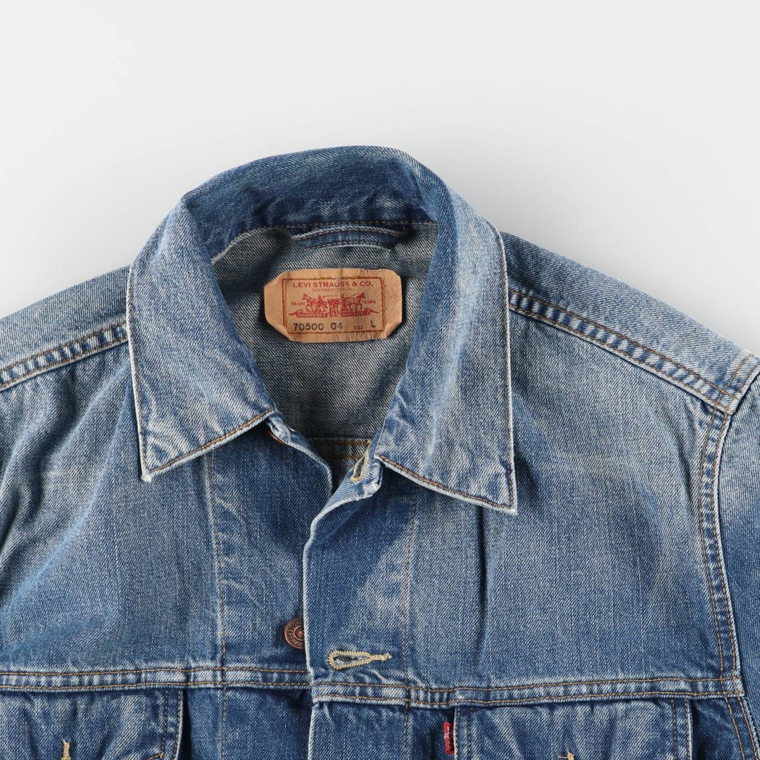 2000'S Levi's 70500-0471 Euro Model Denim Jacket, Men's Size L cotton blue type Vintage Second Hand