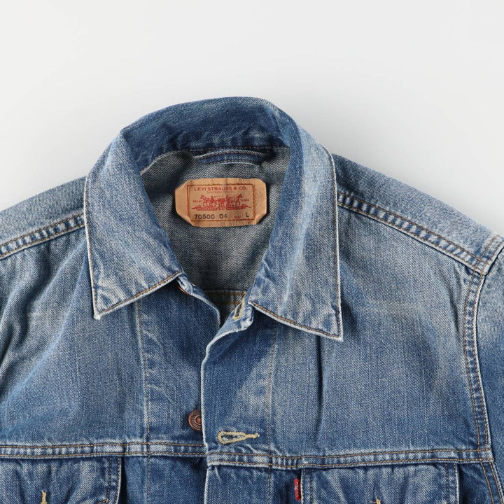 2000'S Levi's 70500-0471 Euro Model Denim Jacket, Men's Size L cotton blue type Vintage Second Hand