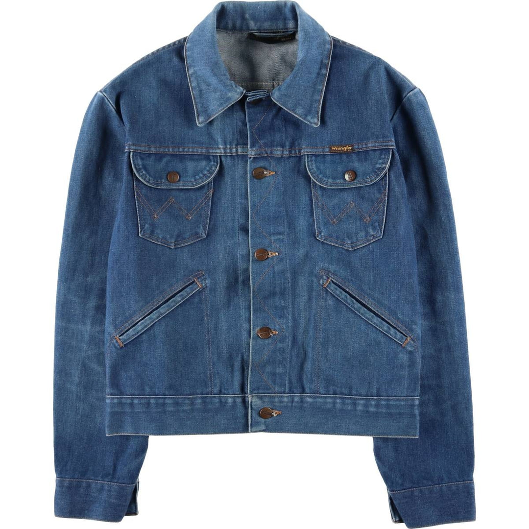 Vintage 80s-90'S Wrangler denim jacket, denim jacket, men's size S cotton blue type Vintage Second Hand