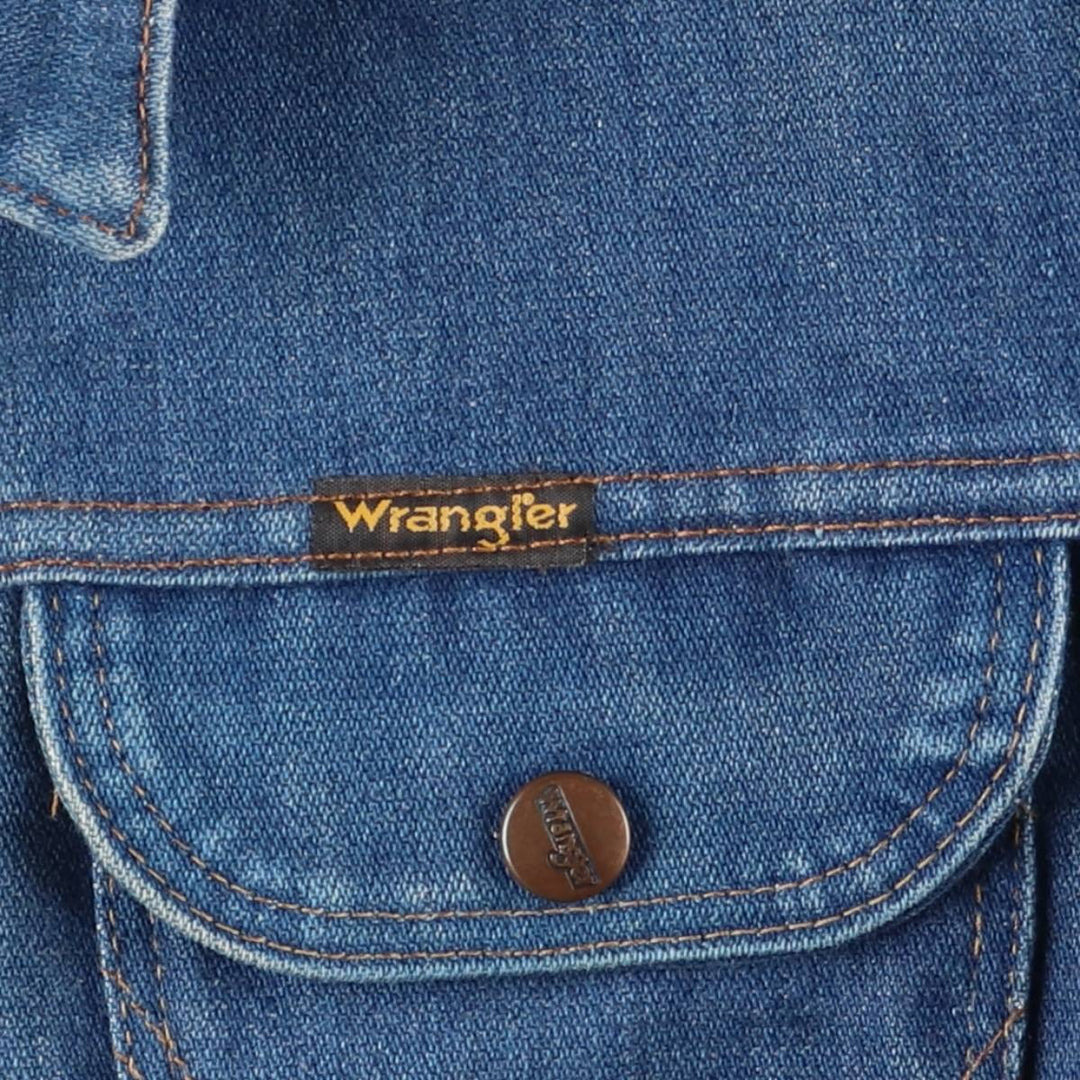 Vintage 80s-90'S Wrangler denim jacket, denim jacket, men's size S cotton blue type Vintage Second Hand