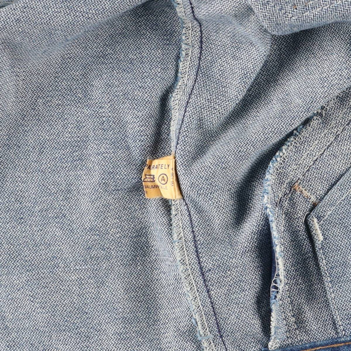 Vintage 80s-90'S Wrangler denim jacket, denim jacket, men's size S cotton blue type Vintage Second Hand