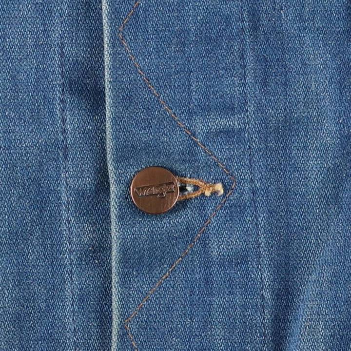 Vintage 80s-90'S Wrangler denim jacket, denim jacket, men's size S cotton blue type Vintage Second Hand