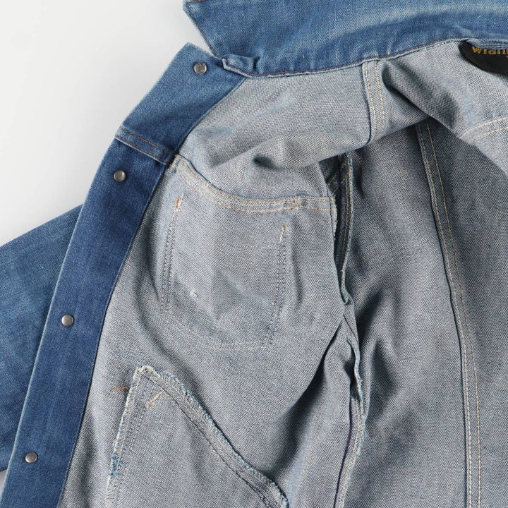 Vintage 80s-90'S Wrangler denim jacket, denim jacket, men's size S cotton blue type Vintage Second Hand