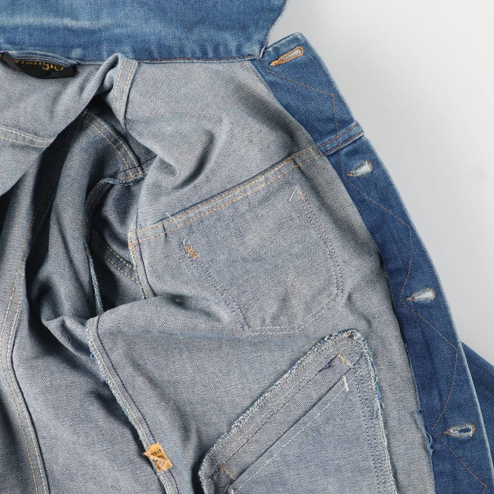 Vintage 80s-90'S Wrangler denim jacket, denim jacket, men's size S cotton blue type Vintage Second Hand