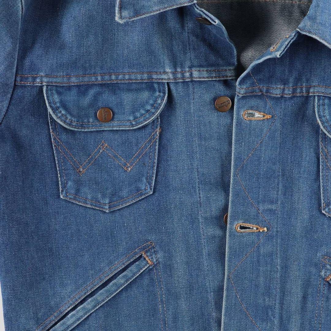 Vintage 80s-90'S Wrangler denim jacket, denim jacket, men's size S cotton blue type Vintage Second Hand