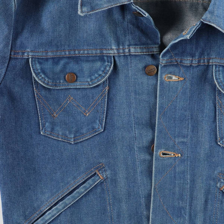 Vintage 80s-90'S Wrangler denim jacket, denim jacket, men's size S cotton blue type Vintage Second Hand