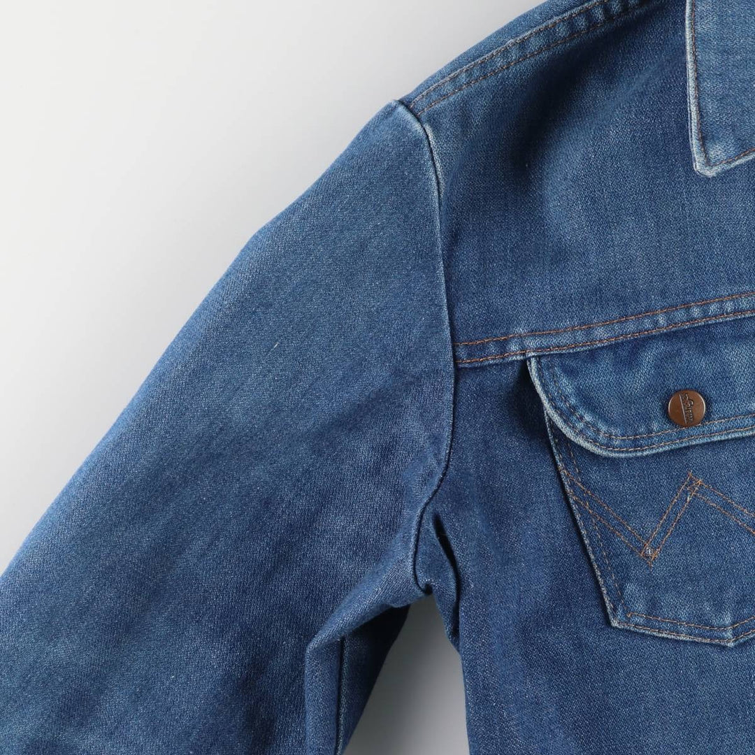 Vintage 80s-90'S Wrangler denim jacket, denim jacket, men's size S cotton blue type Vintage Second Hand
