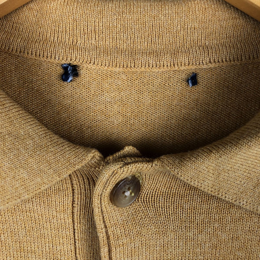 Burberry's polo knit sweater, made in Spain, men's size M Merino wool brown type Vintage Second Hand