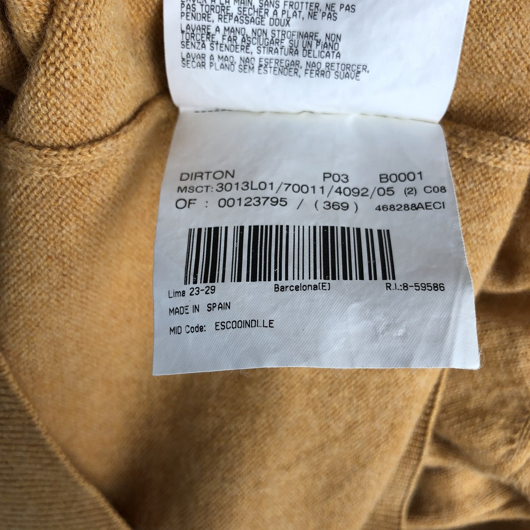 Burberry's polo knit sweater, made in Spain, men's size M Merino wool brown type Vintage Second Hand
