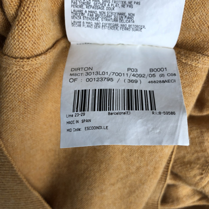 Burberry's polo knit sweater, made in Spain, men's size M Merino wool brown type Vintage Second Hand