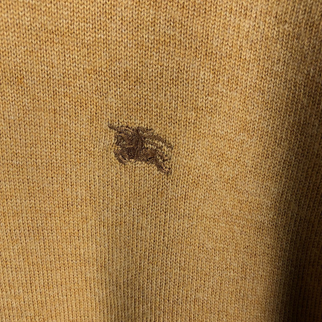 Burberry's polo knit sweater, made in Spain, men's size M Merino wool brown type Vintage Second Hand