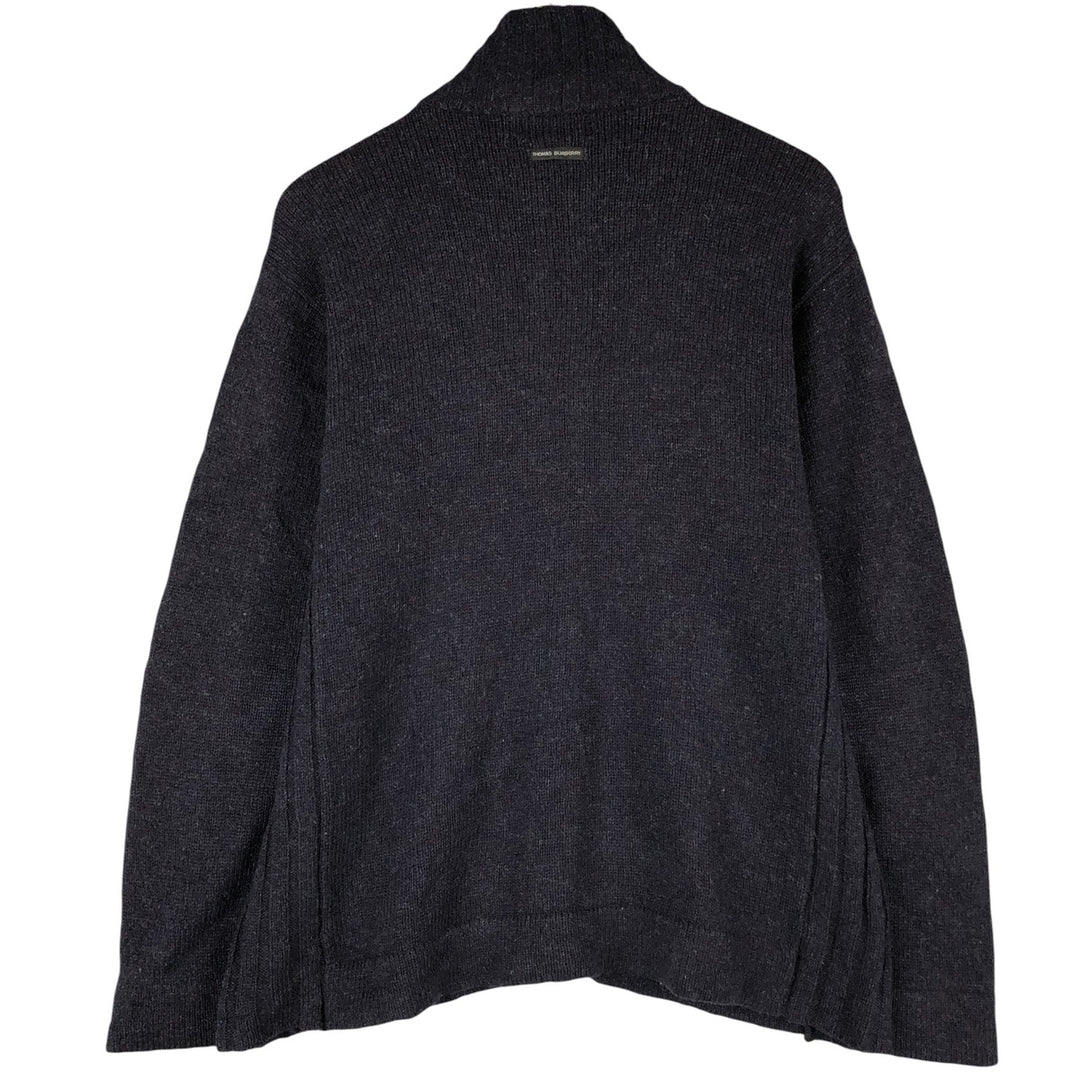 Burberry's Thomas Burberry Driver's Knit Sweater, Men's Size M wool navy blue type Vintage Second Hand