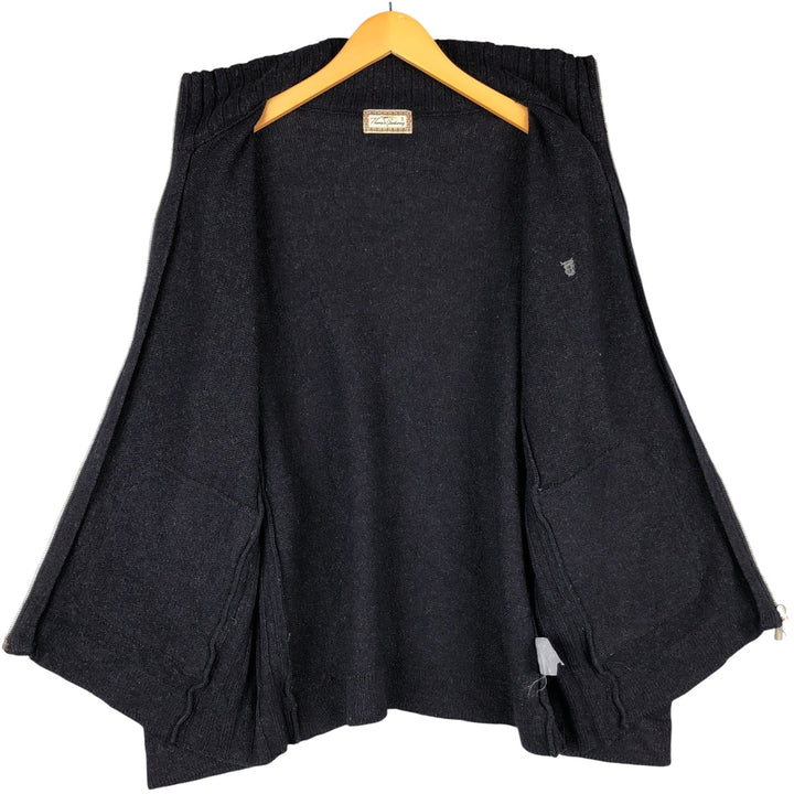 Burberry's Thomas Burberry Driver's Knit Sweater, Men's Size M wool navy blue type Vintage Second Hand