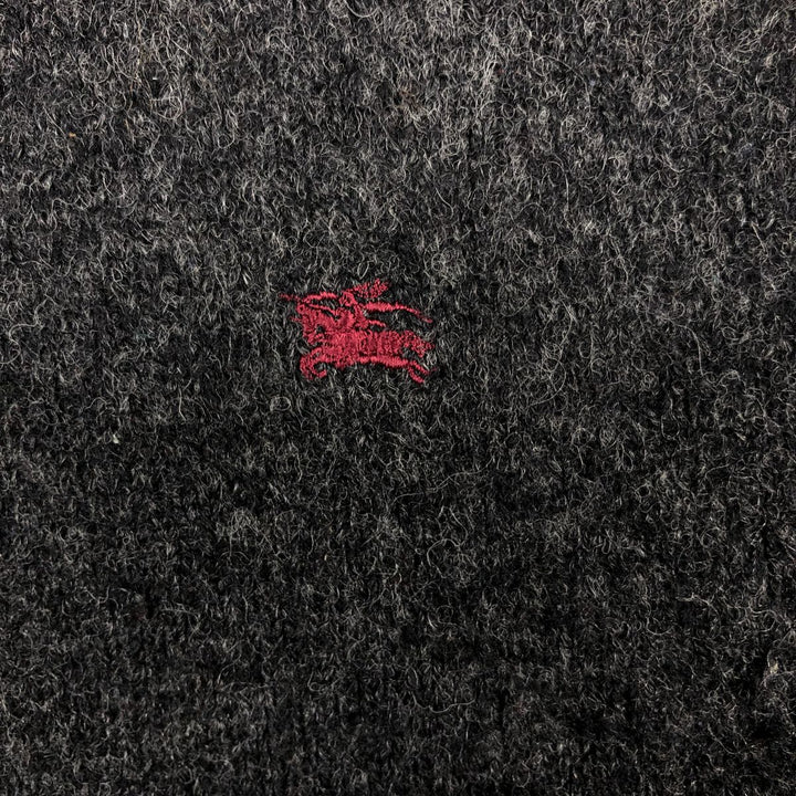 Burberry's BURBERRYS OF LONDON polo knit sweater, men's size XL wool Charcoal Vintage Second Hand